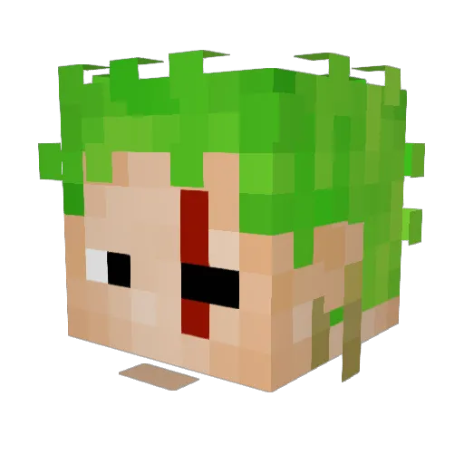 Felix_Po Minecraft avatar head, 3D render
