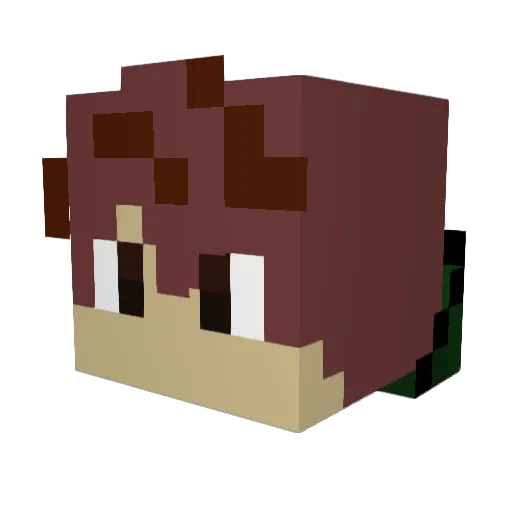 Felix_Top41k Minecraft avatar head, 3D render