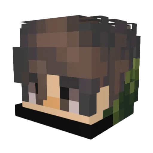 Felix_buster Minecraft avatar head, 3D render