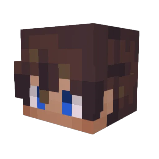 Felixion Minecraft avatar head, 3D render