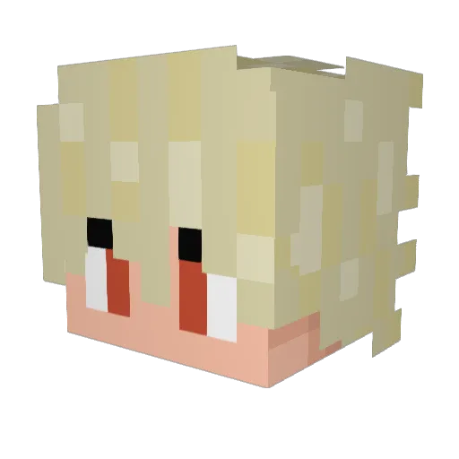 Felixrojo Minecraft avatar head, 3D render