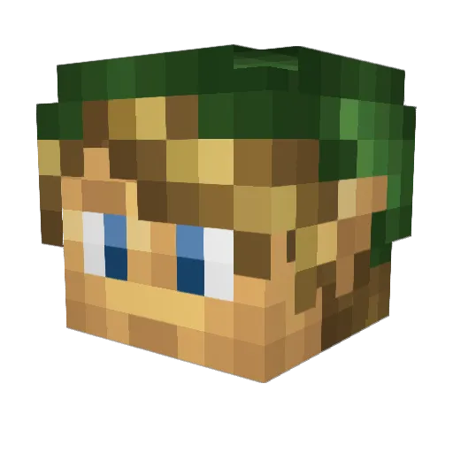 FelixxFox Minecraft avatar head, 3D render