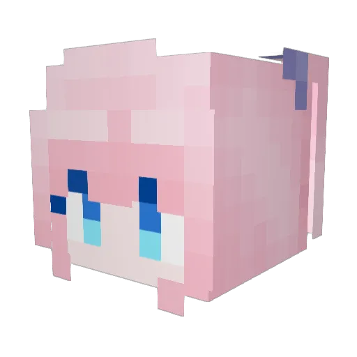 FellLove Minecraft avatar head, 3D render