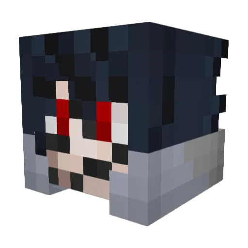 FellToDarkness Minecraft avatar head, 3D render