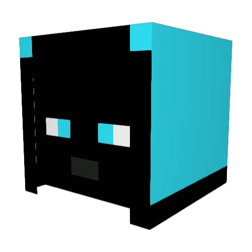 Fellb Minecraft avatar head, 3D render
