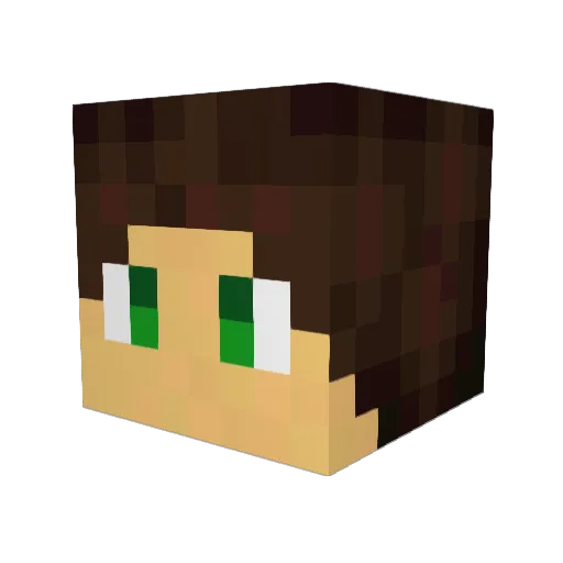 Fellbane Minecraft avatar head, 3D render