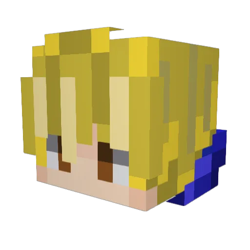 FelleBoy7 Minecraft avatar head, 3D render
