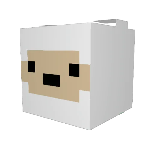 Felleroo Minecraft avatar head, 3D render