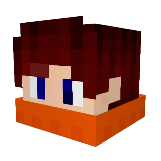 Fellkings Minecraft avatar head, 3D render