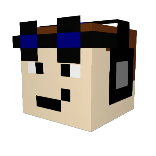 FelloHello Minecraft avatar head, 3D render