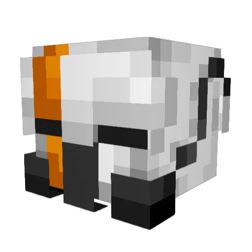 FelloMello Minecraft avatar head, 3D render