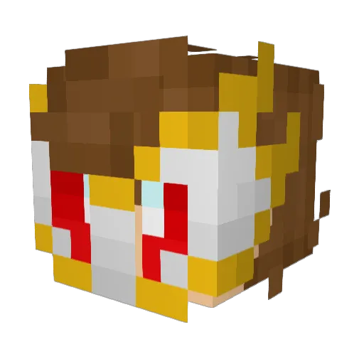 FellowMilkMan Minecraft avatar head, 3D render