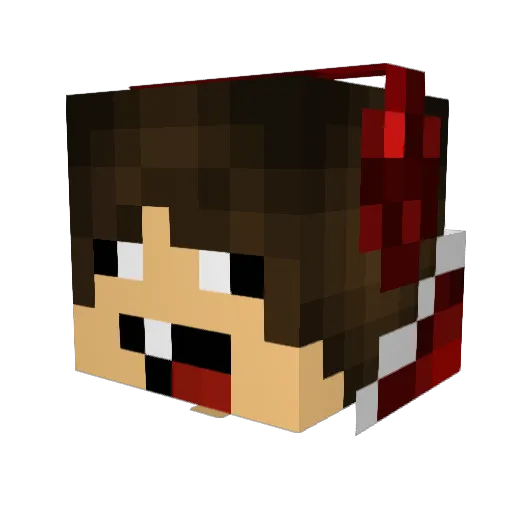 Fellps_ Minecraft avatar head, 3D render