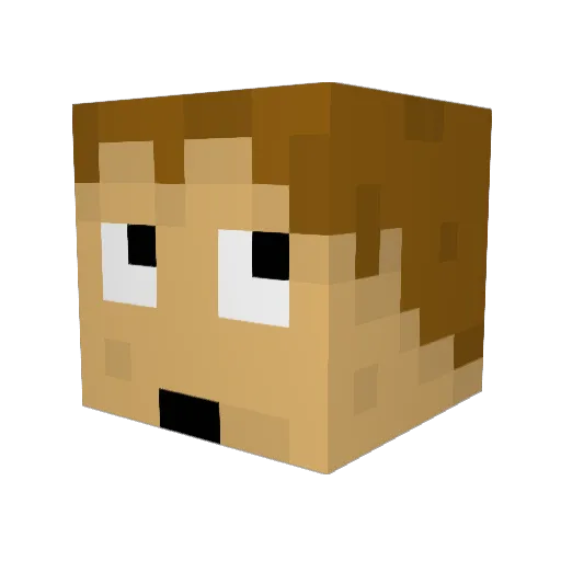 FeloXD Minecraft avatar head, 3D render