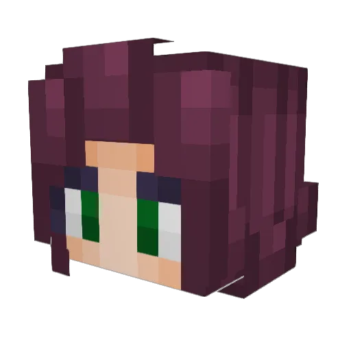 Felocia Minecraft avatar head, 3D render