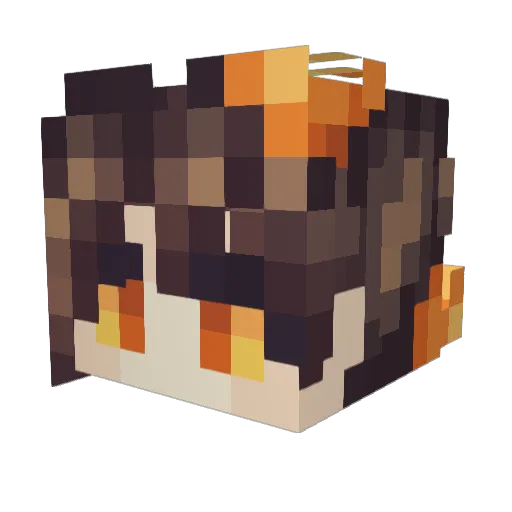 Felonale Minecraft avatar head, 3D render