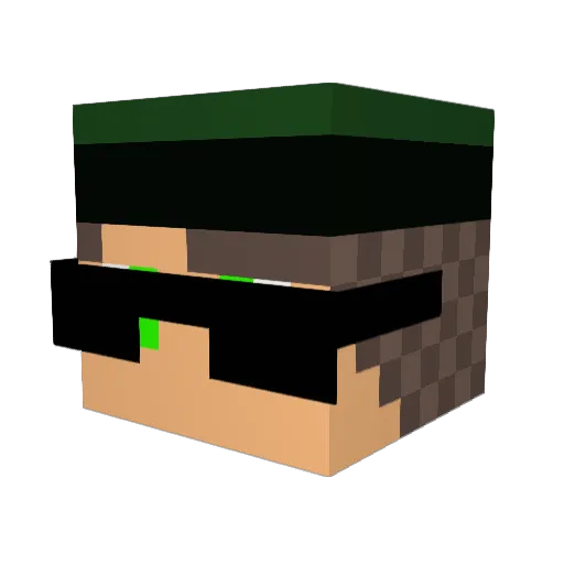 FeloopsxD Minecraft avatar head, 3D render
