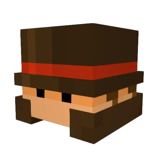 Feloux01 Minecraft avatar head, 3D render