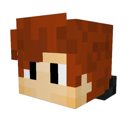 Felps10 Minecraft avatar head, 3D render