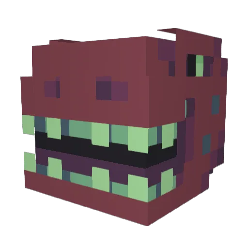 Felps2048 Minecraft avatar head, 3D render