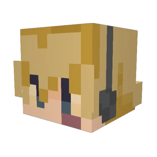 Felsc Minecraft avatar head, 3D render
