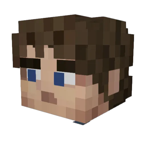 FeltAchiever32 Minecraft avatar head, 3D render