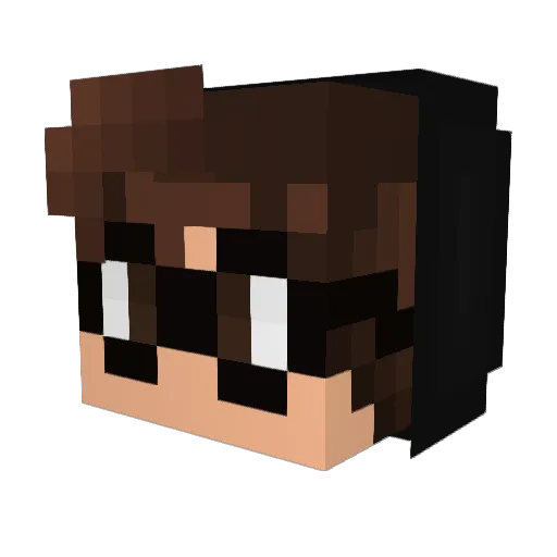 Feltri Minecraft avatar head, 3D render