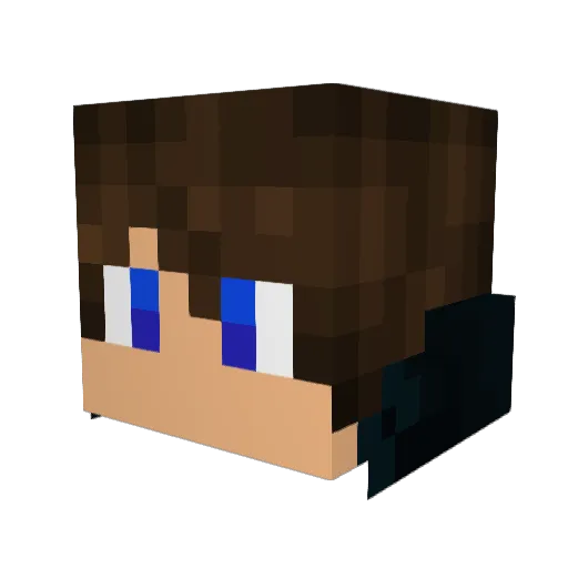 Felts Minecraft avatar head, 3D render