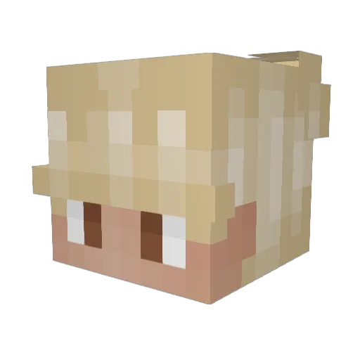 FeluCraft Minecraft avatar head, 3D render