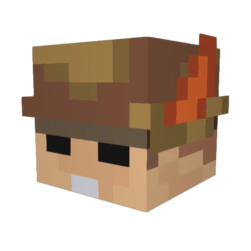 Felur_Anne_Ale Minecraft avatar head, 3D render