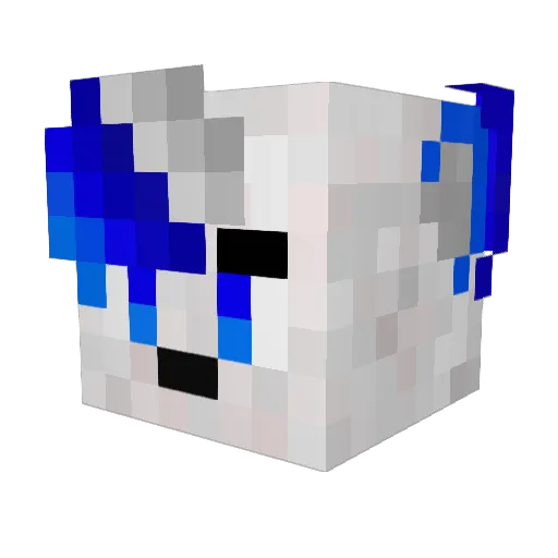 Felvono Minecraft avatar head, 3D render