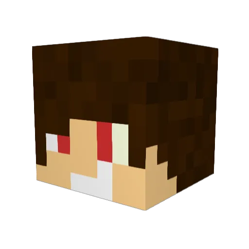 FelxYT Minecraft avatar head, 3D render