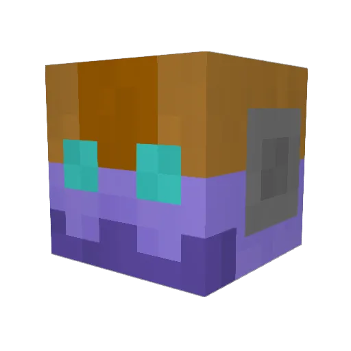 Fely45 Minecraft avatar head, 3D render