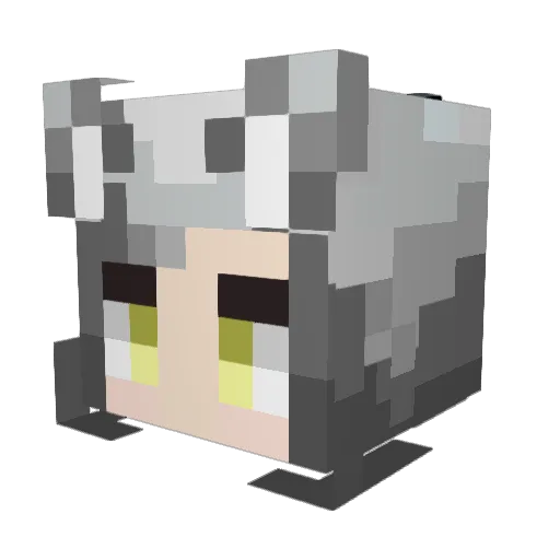 Felyna Minecraft avatar head, 3D render