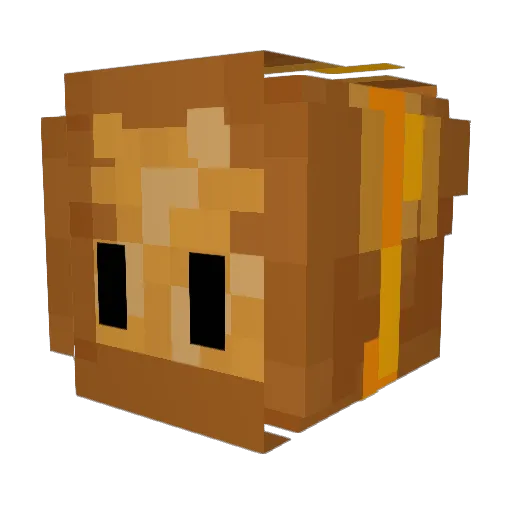 Felzeee Minecraft avatar head, 3D render