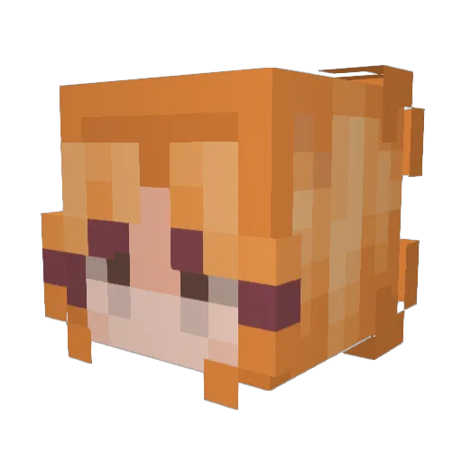 Fem13 Minecraft avatar head, 3D render