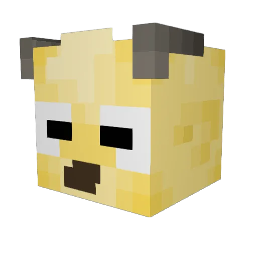 FemBirb Minecraft avatar head, 3D render