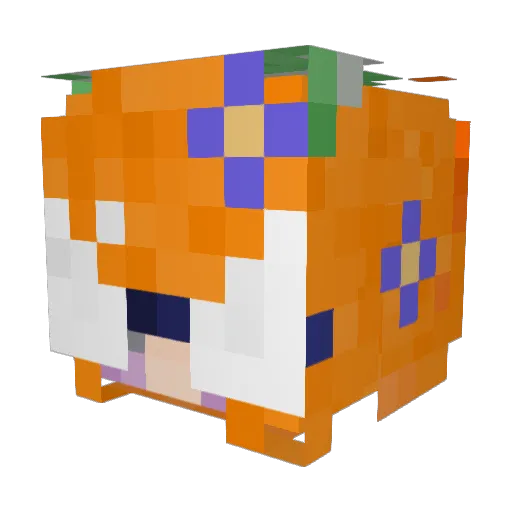 FemBish Minecraft avatar head, 3D render