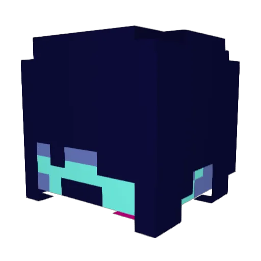 FemBlock Minecraft avatar head, 3D render