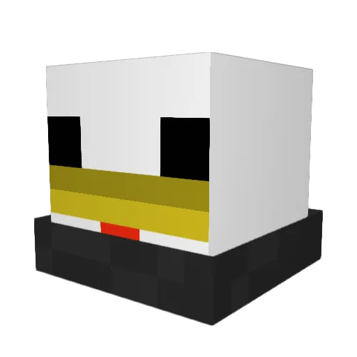 FemCrafter Minecraft avatar head, 3D render