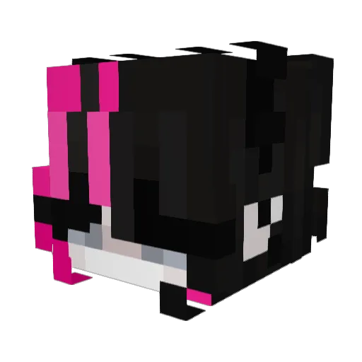 FemFatale2 Minecraft avatar head, 3D render