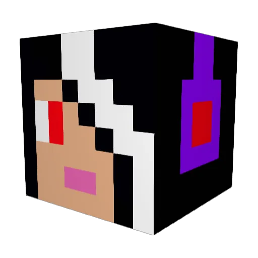 FemaleAlpha21 Minecraft avatar head, 3D render