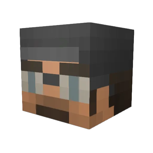 FemboyAndBabey Minecraft avatar head, 3D render