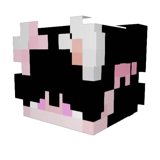 FemboyDE Minecraft avatar head, 3D render