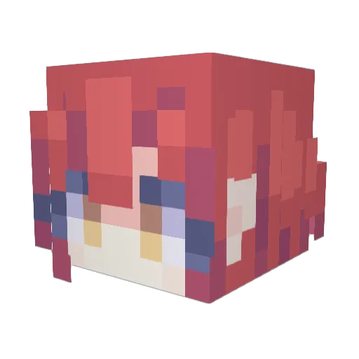 FemboyDinosaur Minecraft avatar head, 3D render