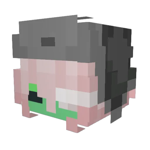 FemboyGriffen Minecraft avatar head, 3D render