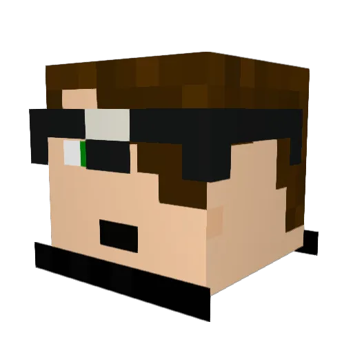 FemboyIkal Minecraft avatar head, 3D render