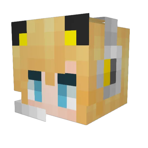 FemboyMion Minecraft avatar head, 3D render