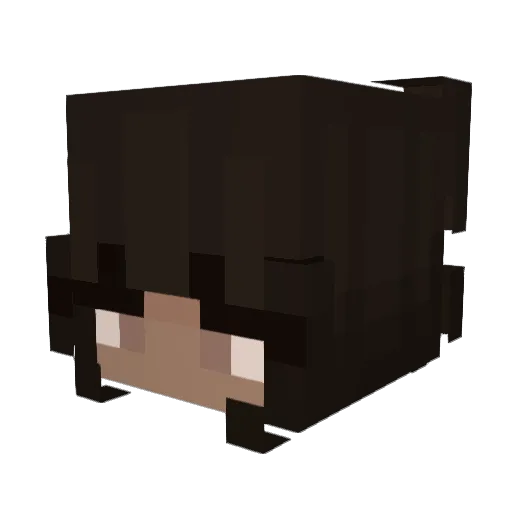 Femcelle Minecraft avatar head, 3D render