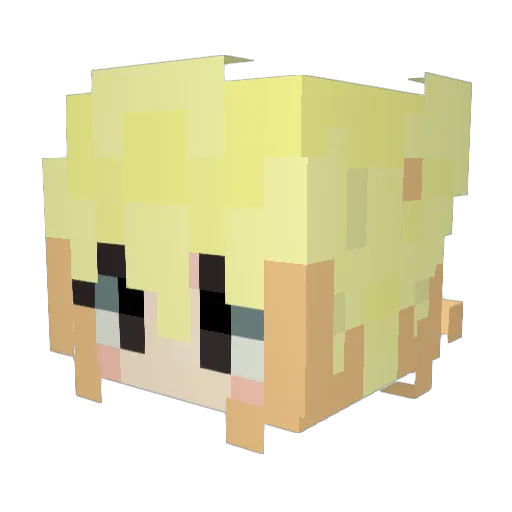 Femden Minecraft avatar head, 3D render